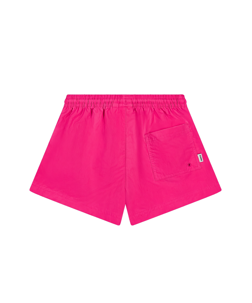 Nylon Shortie Shorts - Hot Pink