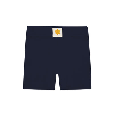 Ribbed Bike Shorts - Navy
