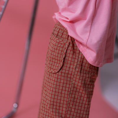 Almond Check Sport Pants