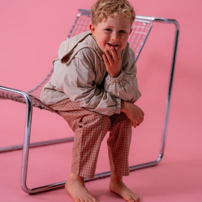 Almond Check Sport Pants
