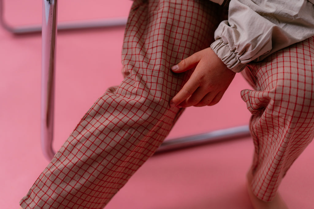 Almond Check Sport Pants