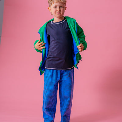 Blueberry Check Sport Pants