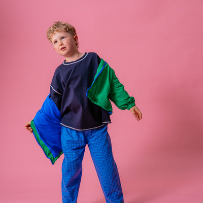 Blueberry Check Sport Pants
