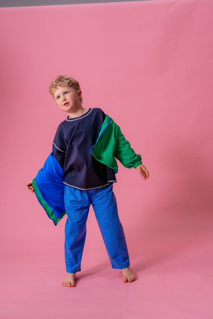 Blueberry Check Sport Pants