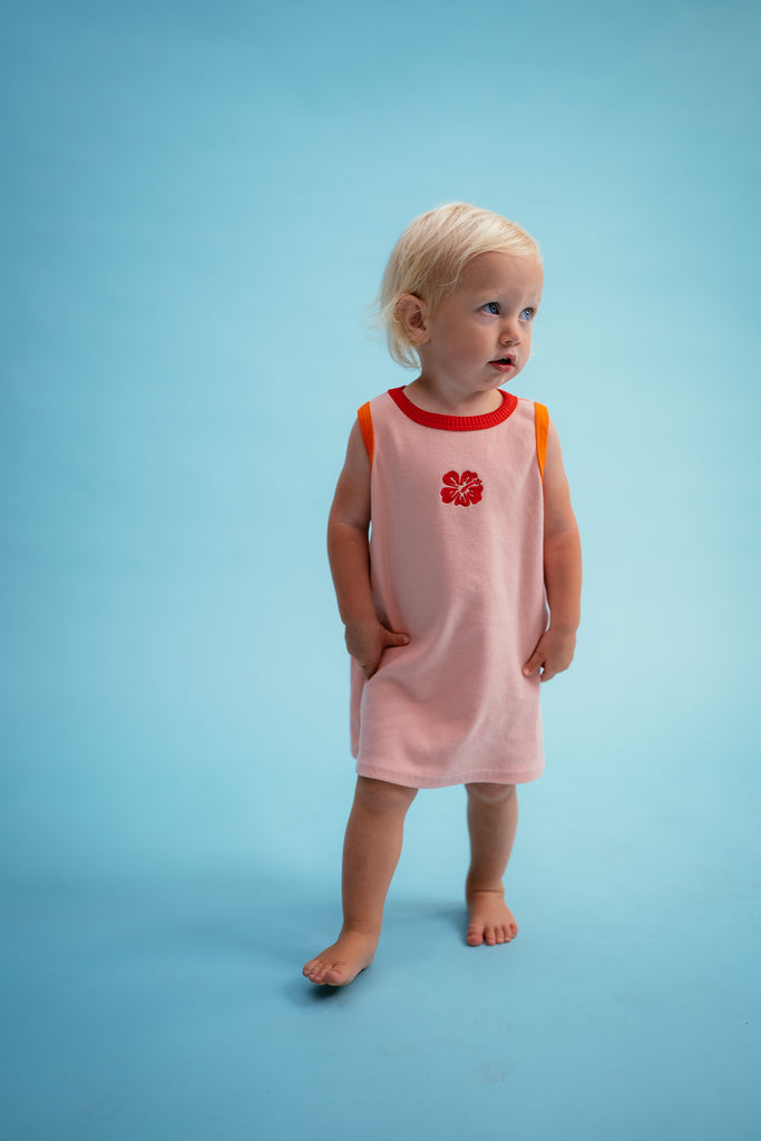 Flamingo Ribbed Dress