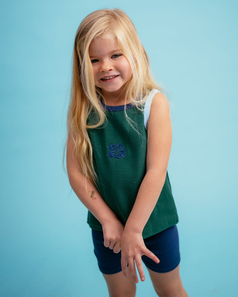 Forest Ribbed Singlet