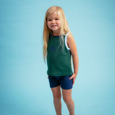 Ribbed Bike Shorts - Navy