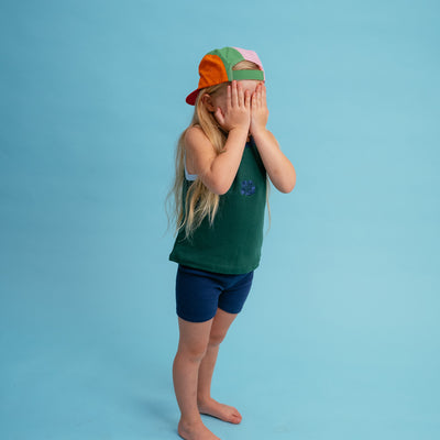 Ribbed Bike Shorts - Navy