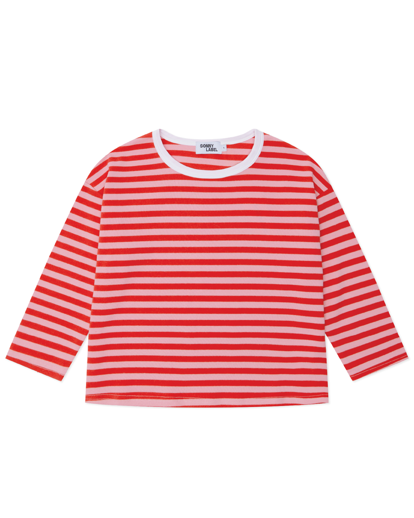 Striped Long Sleeve Tee - Cherry