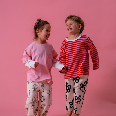 Striped Long Sleeve Tee - Cherry