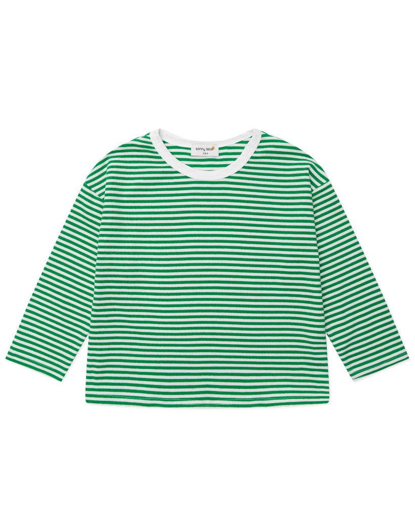 Striped Long Sleeve Tee - Forest