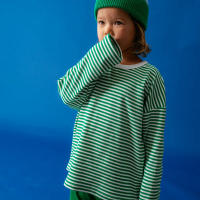 Striped Long Sleeve Tee - Forest
