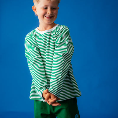 Striped Long Sleeve Tee - Forest