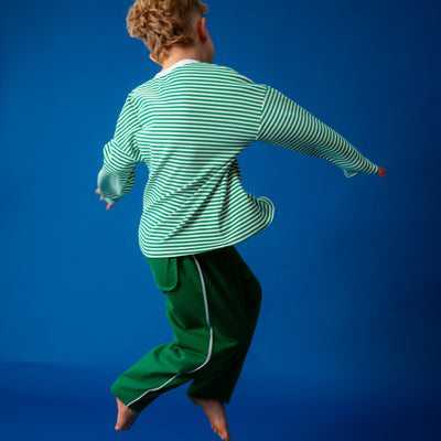Striped Long Sleeve Tee - Forest