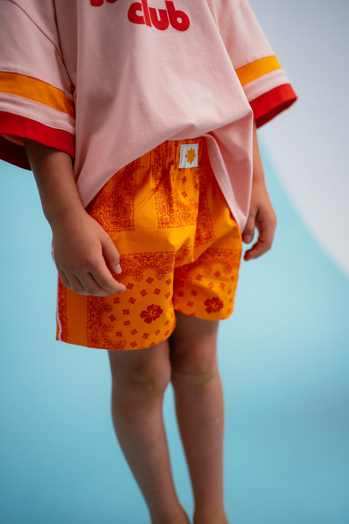 Tangerine Bandana Shorties
