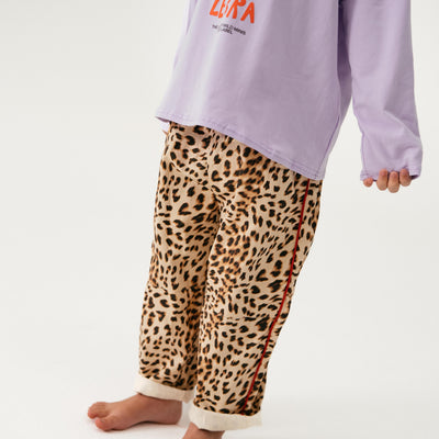 Twill Leopard Pants