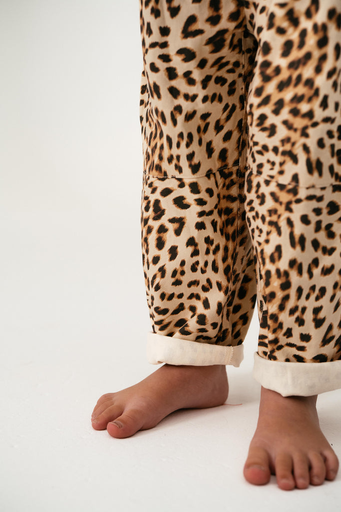 Twill Leopard Pants