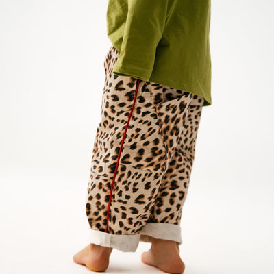 Twill Leopard Pants