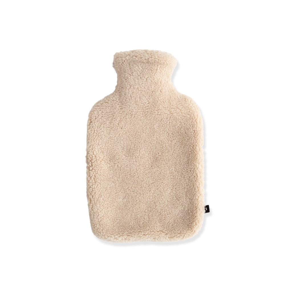 Fluffy Hot Water Bottle - Stone