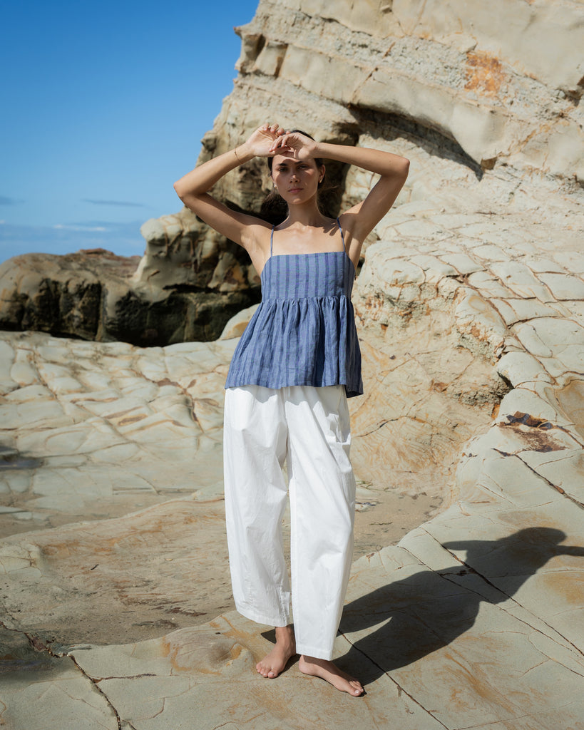 Go To Top - Denim Stripes

