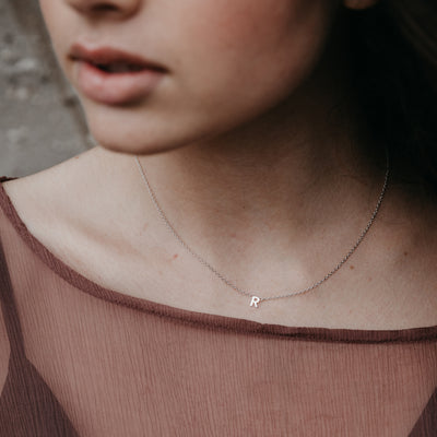Little Letter Necklace - Silver