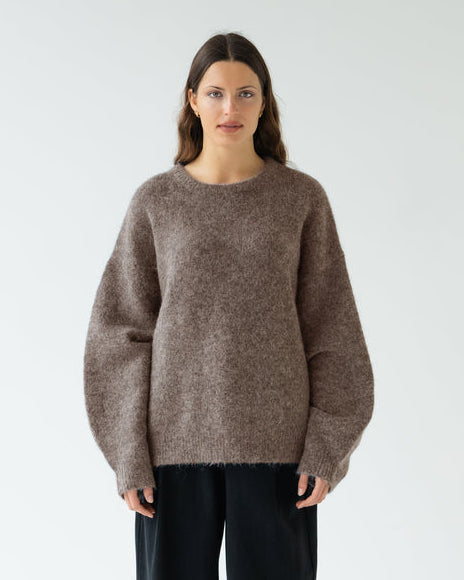 Alpaca Blend Jumper - Walnut