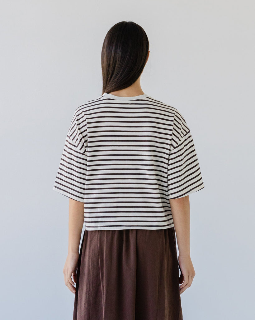 Boxy Tee - Earth Stripes