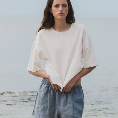 Boxy Tee - Oat