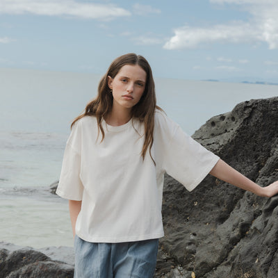 Boxy Tee - Oat