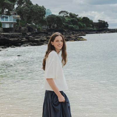 Boxy Tee - Oat