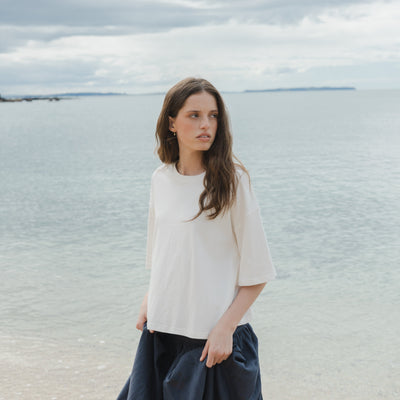 Boxy Tee - Oat