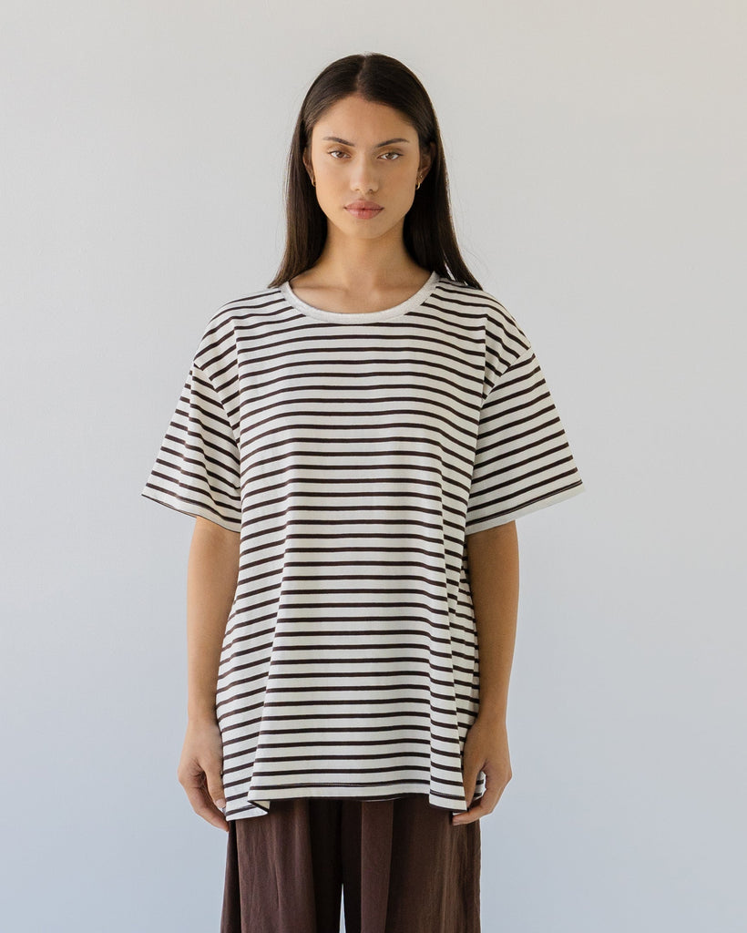 Boyfriend Tee - Earth Stripes