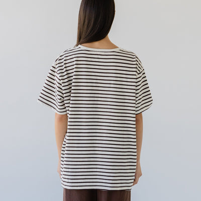 Boyfriend Tee - Earth Stripes