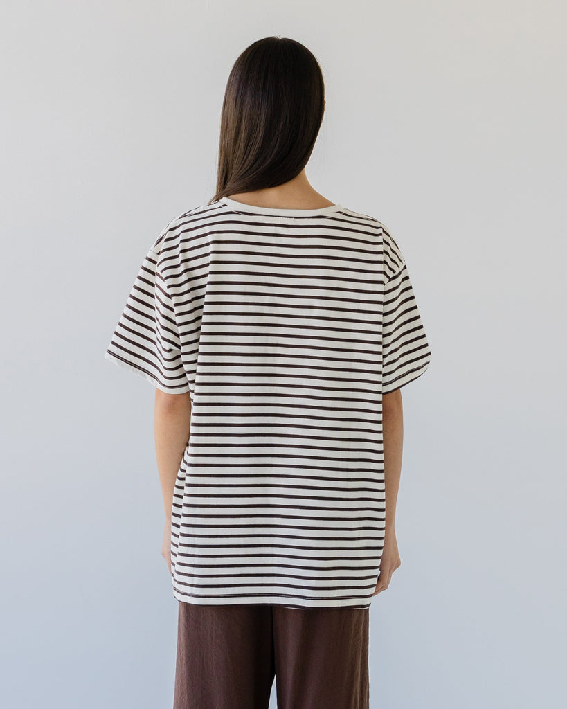 Boyfriend Tee - Earth Stripes