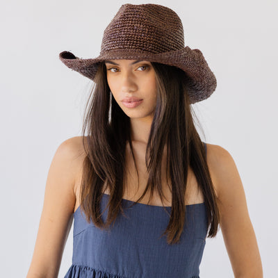 Cowboy Raffia Hat - Earth