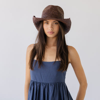 Cowboy Raffia Hat - Earth