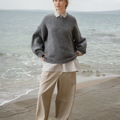 Effortless Twill Pant - Oat