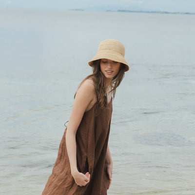Little Brim Raffia Hat - Natural