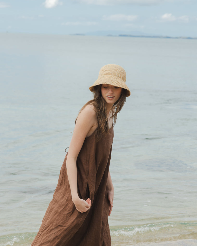 Little Brim Raffia Hat - Natural