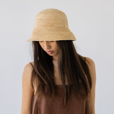 Little Brim Raffia Hat - Natural