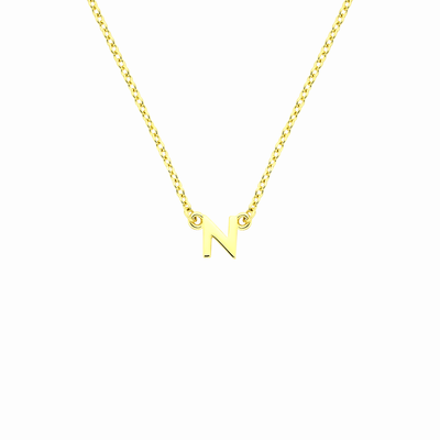 Little Letter Necklace - Gold