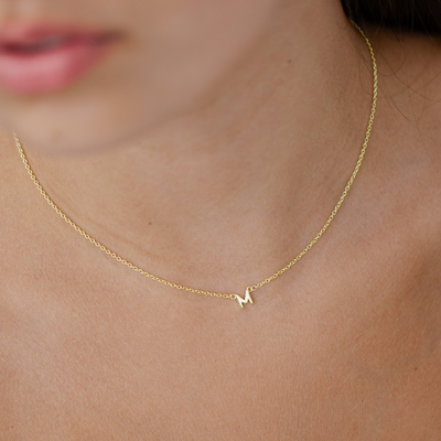 Little Letter Necklace - Gold