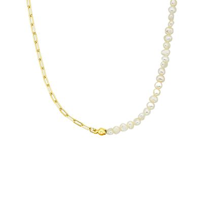 Pearl Mini Link Necklace