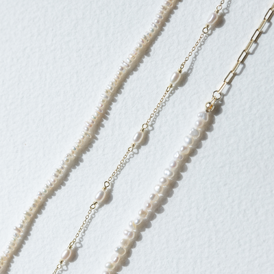 Pearl Mini Link Necklace