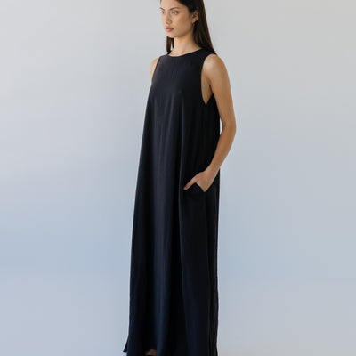 Silky Maxi Dress - Black