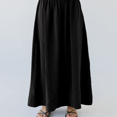 Silky Maxi Skirt - Black