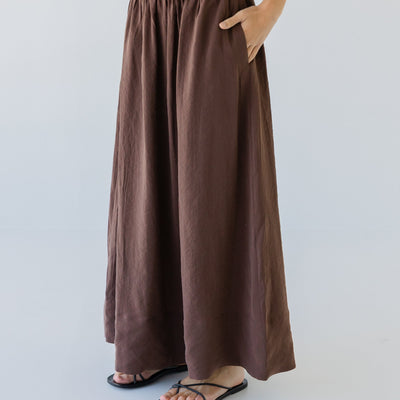 Silky Maxi Skirt - Earth