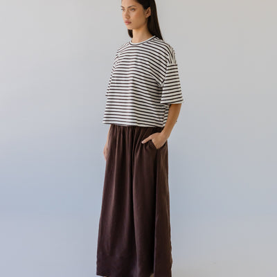 Silky Maxi Skirt - Earth
