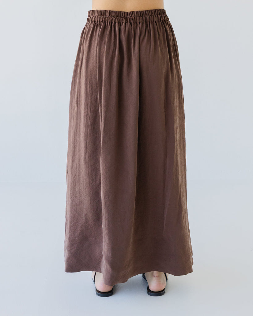 Silky Maxi Skirt - Earth