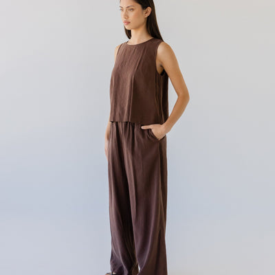 Silky Shell Buttons Top - Earth